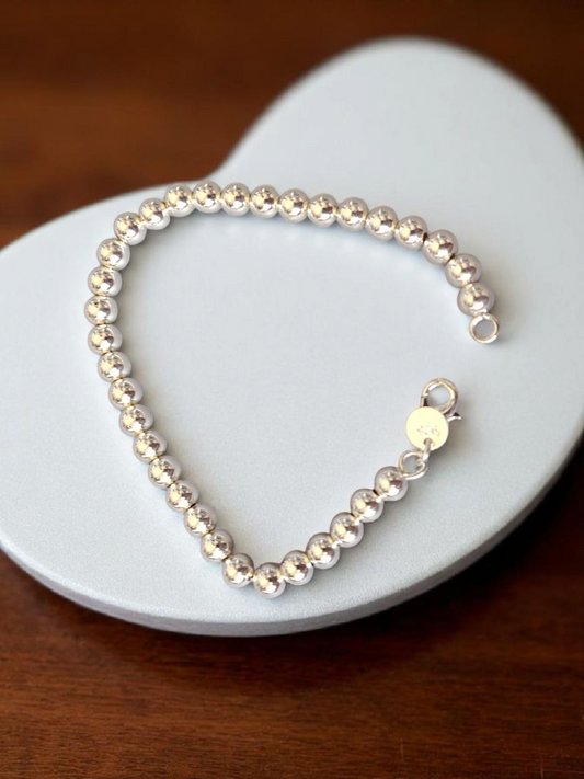 Bracelet perle en argent