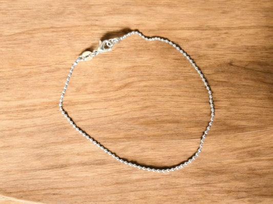 Bracelet mini perles d'argent