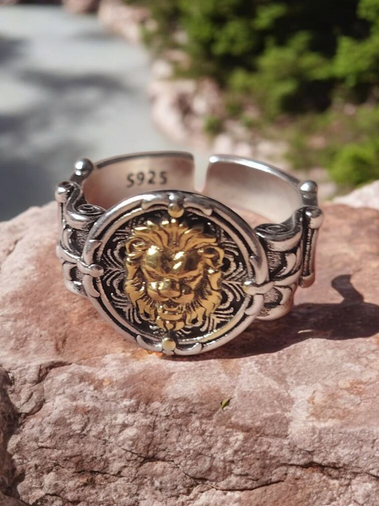 Bague tête de lion