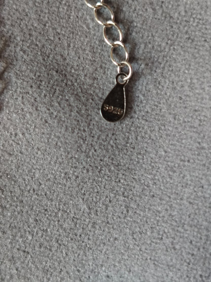 chaine et pendentif en argent 925 et moissanite